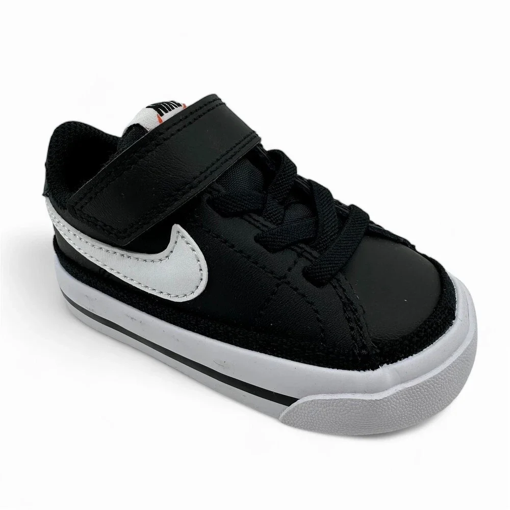 Nike Court Legacy Black White Gum Light Brown Baby Toddler Size 4 Sneaker